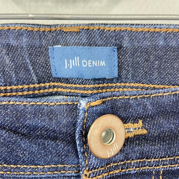 J Jill Jeans Size 18 High Rise Straight Leg Dark Wash Denim Stretch Classic Prep - Picture 5 of 11